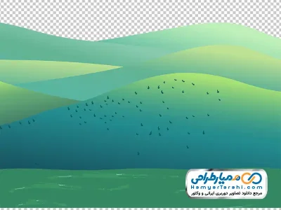 دانلود عکس وکتوری تپه و چمن