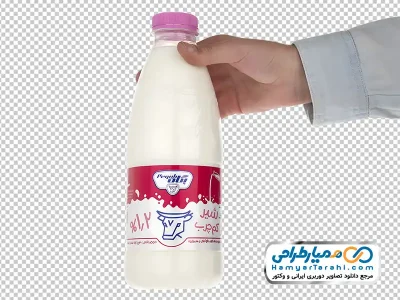 تصویر با کیفیت بطری شیر پگاه با فرمت png
