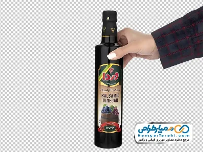 دانلود تصویر png شیشه سرکه وردا در دست