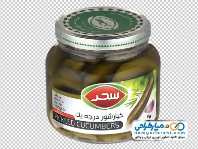 تصویر png شیشه خیارشور سحر