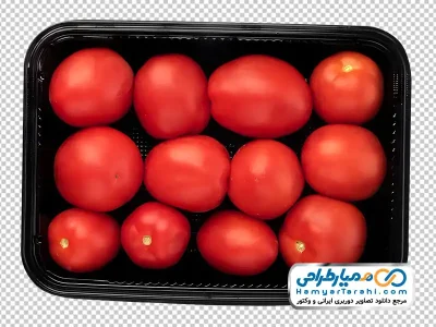 عکس png گوجه فرنگی داخل ظرف یکبار مصرف