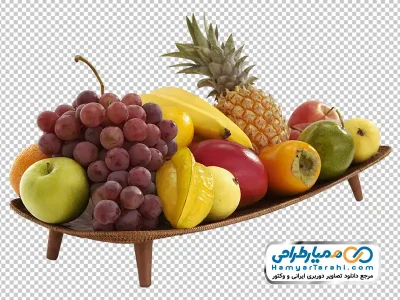 دانلود تصویر با کیفیت سینی انواع میوه