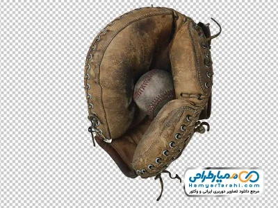 دانلود تصویر png دستکش گیرنده بیسبال قدیمی