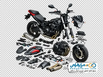تصویر png اجزای موتور سیکلت