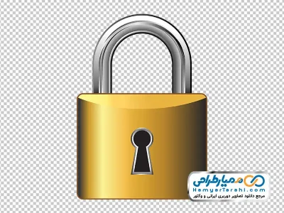 عکس وکتوری قفل آویز بسته با فرمت png