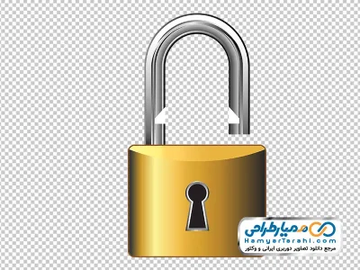 عکس وکتوری قفل آویز باز با فرمت png