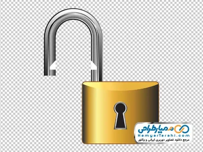 تصویر وکتوری قفل آویز باز با فرمت png