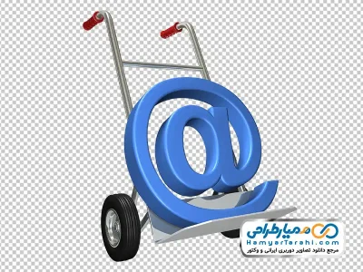 تصویر با کیفیت لوگو ایمیل روی چرخ باربری