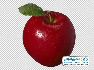 عکس بدون پس زمینه سیب قرمز با فرمت png