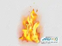 تصویر دوربری شعله آتش