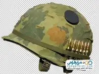 تصویر png کلاه نظامی و فشنگ