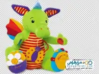 دوربری تصویر عروسک دایناسور پارچه ای