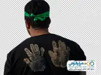 تصویر png مرد با لباس گلی و سربند