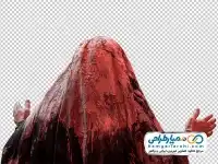 تصویر زن عرب با چادر گلی