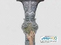 دوربری سر ستون قلمزنی ضریح شش گوشه