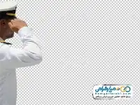 دوربری تصویر ادای احترام افسر نیروی دریایی