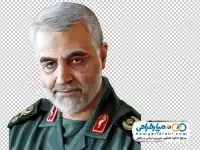 نقاشی چهره شهید قاسم سلیمانی