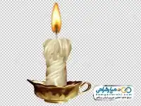 تصویر png شمع در جا شمعی
