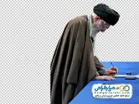 دوربری تصویر آیت الله خامنه ای در حال نوشتن رای