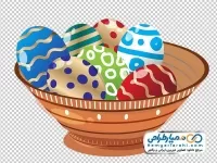 دوربری ظرف تخم مرغ رنگ شده