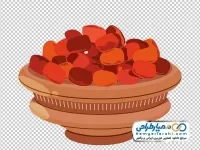 نقاشی ظرف سنجد