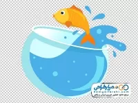 نقاشی تنگ ماهی قرمز