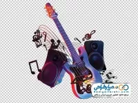تصویر png گیتار الکتریک و باند