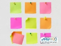 دوربری برگه یادداشت رنگی