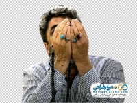 تصویر با کیفیت مرد در حال دعا کردن با تسبیح