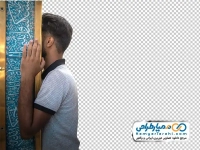 تصویر با کیفیت بوسیدن درب ورودی حرم ابوالفضل