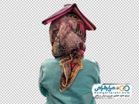تصویر png دختر بچه با قرآن روی سر