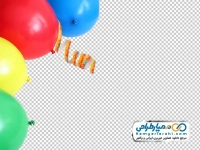 تصویر با کیفیت بادکنک و ربان رنگی