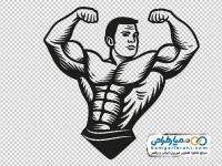 نقاشی مرد بدنساز