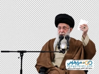 تصویر با کیفیت رهبر در حال سخنرانی