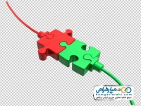 وکتور png پازل و سیم