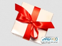 تصویر png جعبه کادو با ربان قرمز