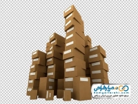 عکس با کیفیت جعبه کارتن روی هم چیده