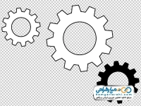 تصویر سیاه و سفید چرخ دنده