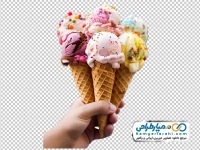 تصویر با کیفیت بستنی قیفی