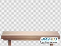 تصویر با کیفیت نیمکت چوبی