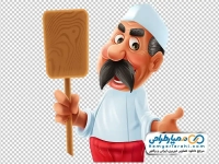 نقاشی مرد نانوا