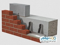 تصویر png دیوار آجری و بتنی
