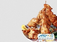 تصویر با کیفیت جوجه کباب در سیخ چوبی