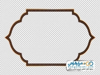تصویر با کیفیت کادر اسلیمی با فرمت png