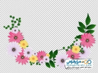 تصویر دوربری شده گوشه حاشیه گل