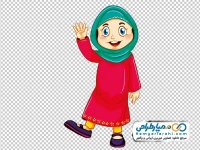 تصویر وکتوری دختر با حجاب