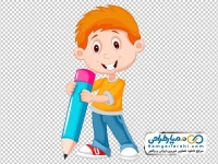 نقاشی پسر بچه با مداد
