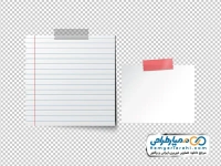 تصویر png برگه یادداشت خط دار