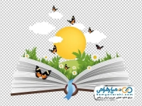 تصویر با کیفیت کتاب و طبیعت