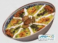 تصویر دوربری کاسه حلیم بادمجان